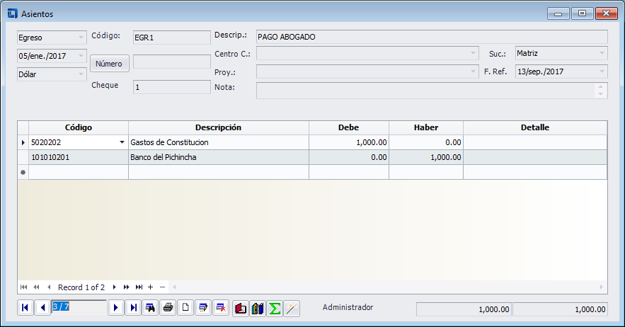 Contabilidad Asientos